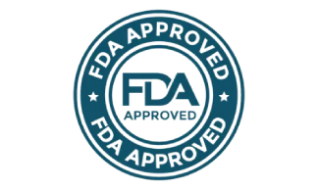 FDA registered facility badge indicating compliance with U.S. manufacturing regulations