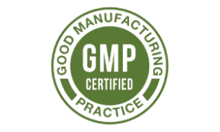 GMP certified badge showing adherence to strict quality control standards